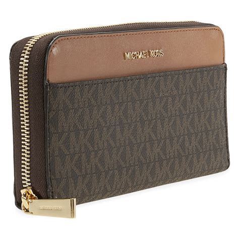 old michael kors wallets brown|Michael Kors signature wallet brown.